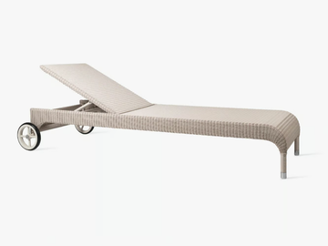 SAFI - Recliner wicker sun lounger with castors by Vincent Sheppard - view 2